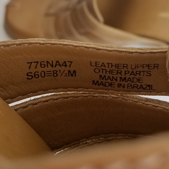 Naturalizer Camel Woven Leather Clogs Size 8.5 - Picture 8 of 8